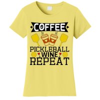 Coffee Pickleball Wine Repeat Women's T-Shirt