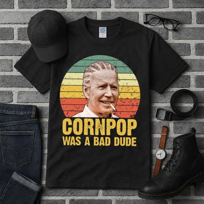 Corn Pop Was A Bad Dude Biden Funny Tall T-Shirt
