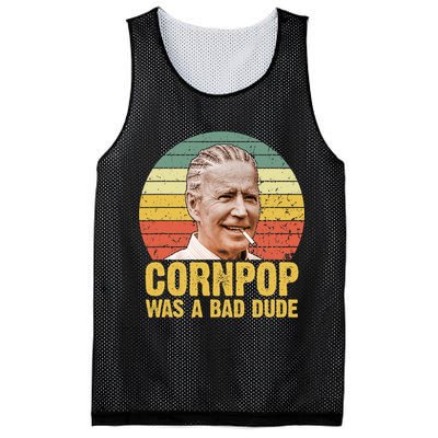 Corn Pop Was A Bad Dude Biden Funny Mesh Reversible Basketball Jersey Tank