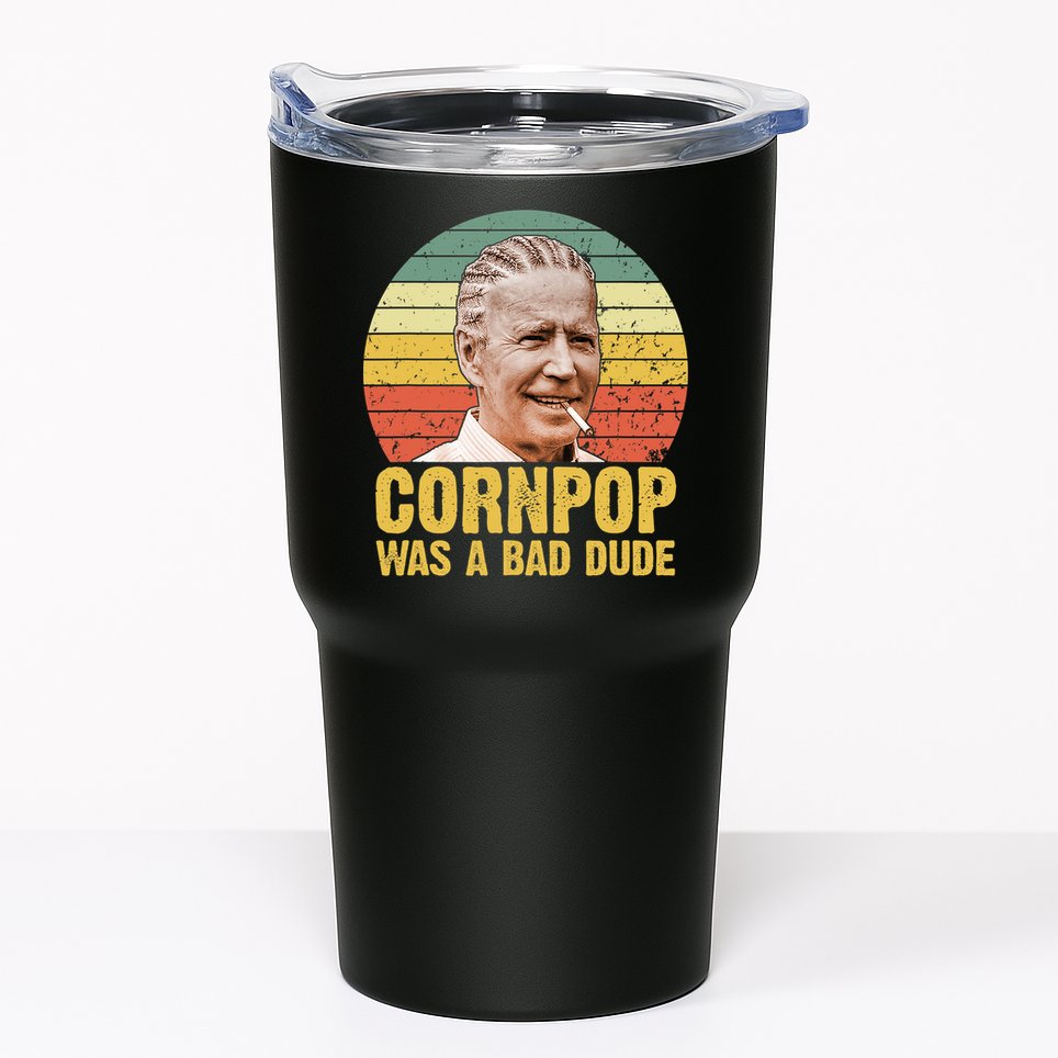 Corn Pop Was A Bad Dude Biden Funny Tumbler