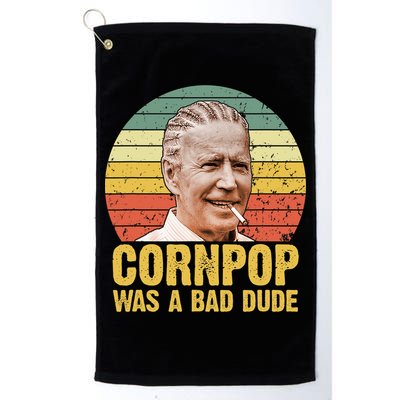 Corn Pop Was A Bad Dude Biden Funny Golf Towel