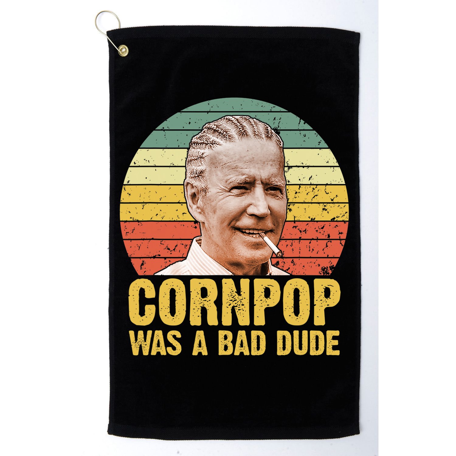Corn Pop Was A Bad Dude Biden Funny Golf Towel
