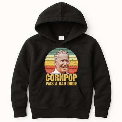 Corn Pop Was A Bad Dude Biden Funny Kids Hoodie