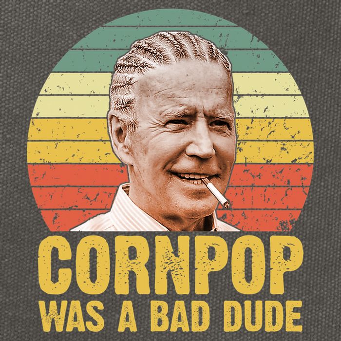 Corn Pop Was A Bad Dude Biden Funny Cotton Canvas Backpack