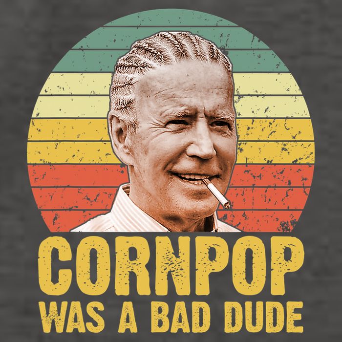 Corn Pop Was A Bad Dude Biden Funny Vector Backpack