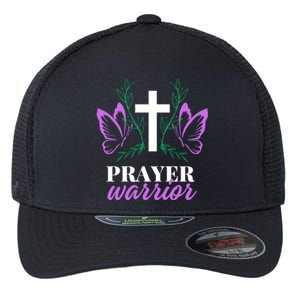 Christian Prayer Warrior Graphic Butterfly Gift Gift Flexfit Unipanel Trucker Cap