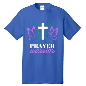 Christian Prayer Warrior Graphic Butterfly Gift Gift Tall T-Shirt