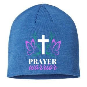 Christian Prayer Warrior Graphic Butterfly Gift Gift Sustainable Beanie