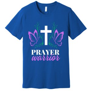 Christian Prayer Warrior Graphic Butterfly Gift Gift Premium T-Shirt