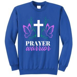 Christian Prayer Warrior Graphic Butterfly Gift Gift Tall Sweatshirt