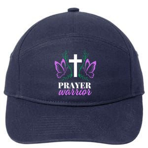 Christian Prayer Warrior Graphic Butterfly Gift Gift 7-Panel Snapback Hat