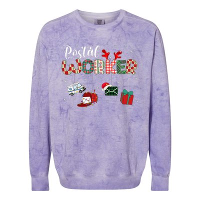 Christmas Postal Worke Xmas Holiday Colorblast Crewneck Sweatshirt