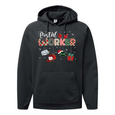 Christmas Postal Worke Xmas Holiday Performance Fleece Hoodie