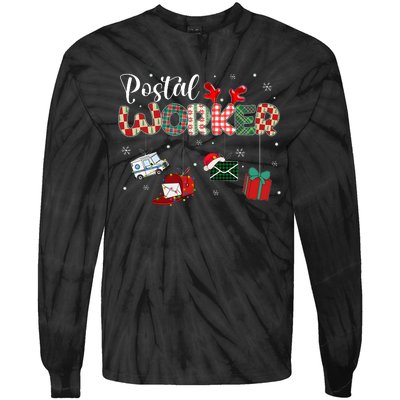 Christmas Postal Worke Xmas Holiday Tie-Dye Long Sleeve Shirt