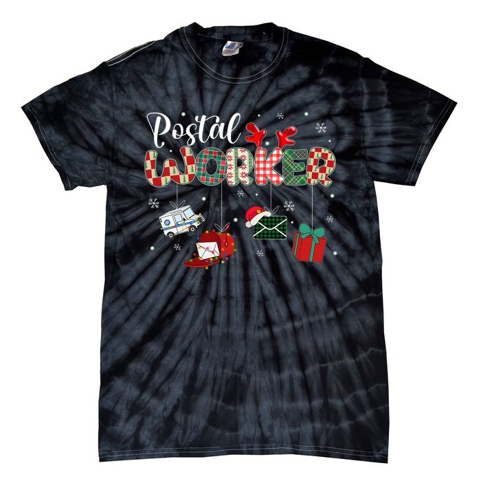 Christmas Postal Worke Xmas Holiday Tie-Dye T-Shirt