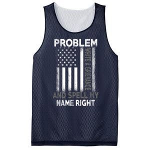 Correction Problem Write A Grievance And Spell My Name Right Mesh Reversible Basketball Jersey Tank