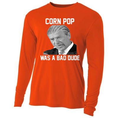 Corn Pop Was A Bad Dude Joe Biden Parody Cooling Performance Long Sleeve Crew