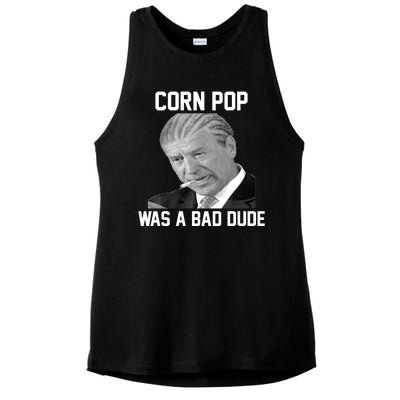 Corn Pop Was A Bad Dude Joe Biden Parody Ladies PosiCharge Tri-Blend Wicking Tank