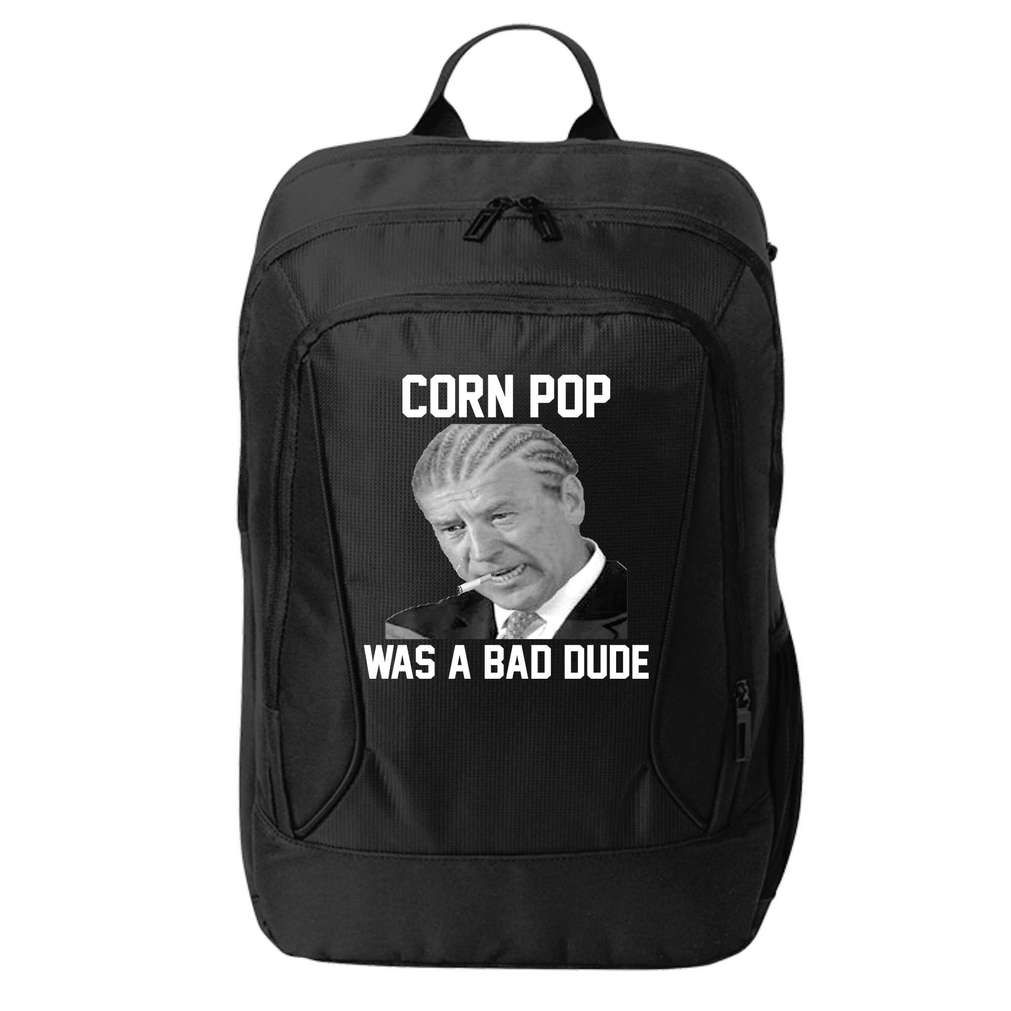 Corn Pop Was A Bad Dude Joe Biden Parody City Backpack