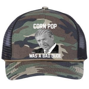 Corn Pop Was A Bad Dude Joe Biden Parody Retro Rope Trucker Hat Cap