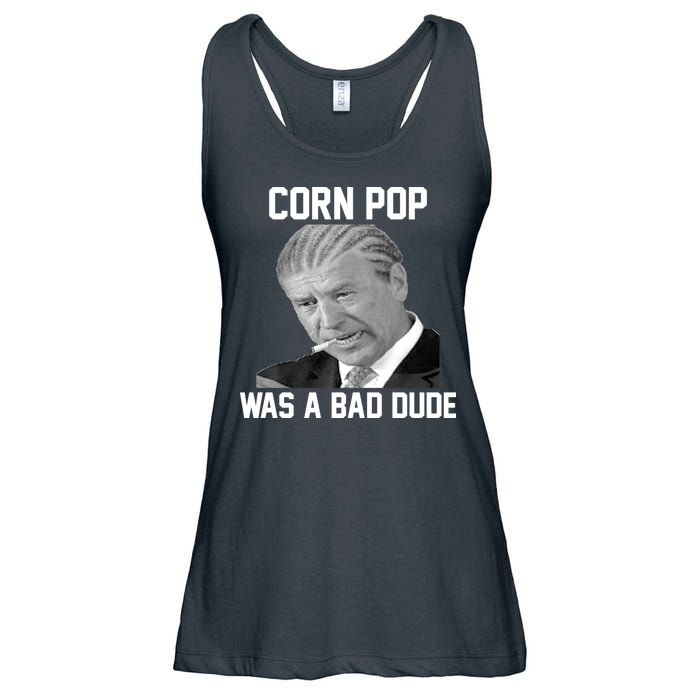 Corn Pop Was A Bad Dude Joe Biden Parody Ladies Essential Flowy Tank