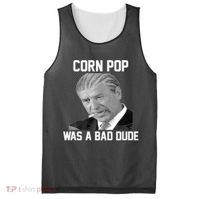 Corn Pop Was A Bad Dude Joe Biden Parody Mesh Reversible Basketball Jersey Tank