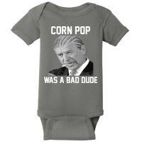 Corn Pop Was A Bad Dude Joe Biden Parody Baby Bodysuit