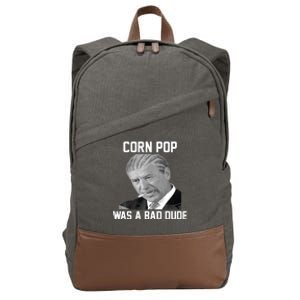 Corn Pop Was A Bad Dude Joe Biden Parody Cotton Canvas Backpack