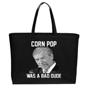 Corn Pop Was A Bad Dude Joe Biden Parody Cotton Canvas Jumbo Tote