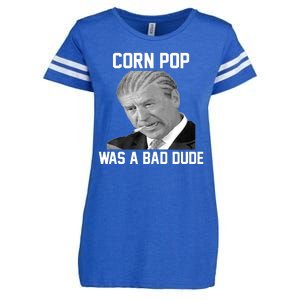 Corn Pop Was A Bad Dude Joe Biden Parody Enza Ladies Jersey Football T-Shirt