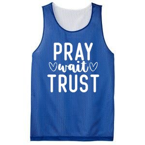 Christian Pray Wait Trust Bible Verse Gift Mesh Reversible Basketball Jersey Tank