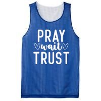 Christian Pray Wait Trust Bible Verse Gift Mesh Reversible Basketball Jersey Tank