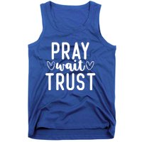 Christian Pray Wait Trust Bible Verse Gift Tank Top