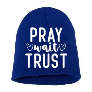 Christian Pray Wait Trust Bible Verse Gift Short Acrylic Beanie