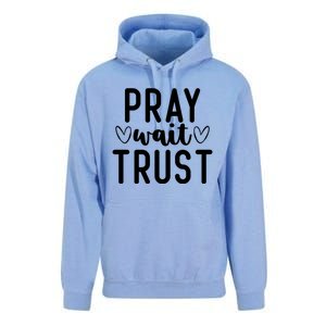 Christian Pray Wait Trust Bible Verse Gift Unisex Surf Hoodie