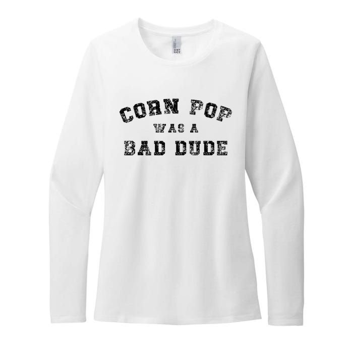 Corn Pop Was A Bad Dude Athletic Cornpop Meme Womens CVC Long Sleeve Shirt