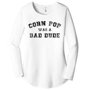 Corn Pop Was A Bad Dude Athletic Cornpop Meme Women's Perfect Tri Tunic Long Sleeve Shirt