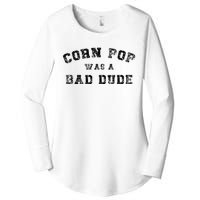 Corn Pop Was A Bad Dude Athletic Cornpop Meme Women's Perfect Tri Tunic Long Sleeve Shirt