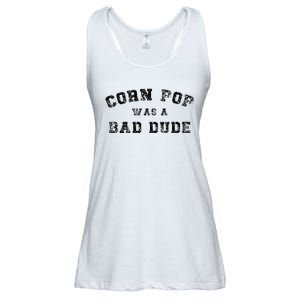 Corn Pop Was A Bad Dude Athletic Cornpop Meme Ladies Essential Flowy Tank