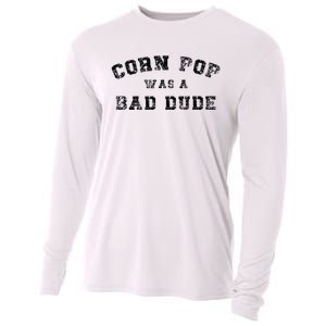 Corn Pop Was A Bad Dude Athletic Cornpop Meme Cooling Performance Long Sleeve Crew