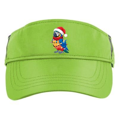 Christmas Parrots Wearing Santa Hat Xmas Light Cool Gift Adult Drive Performance Visor