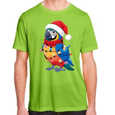 Christmas Parrots Wearing Santa Hat Xmas Light Cool Gift Adult ChromaSoft Performance T-Shirt