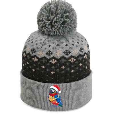 Christmas Parrots Wearing Santa Hat Xmas Light Cool Gift The Baniff Cuffed Pom Beanie