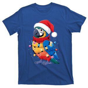 Christmas Parrots Wearing Santa Hat Xmas Light Cool Gift T-Shirt