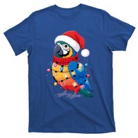 Christmas Parrots Wearing Santa Hat Xmas Light Cool Gift T-Shirt