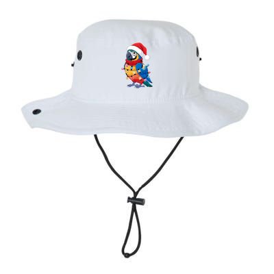 Christmas Parrots Wearing Santa Hat Xmas Light Cool Gift Legacy Cool Fit Booney Bucket Hat