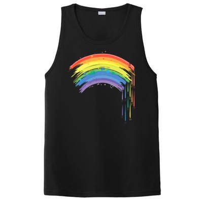 Cute Painted Watercolor Rainbow And Hearts PosiCharge Competitor Tank