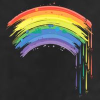 Cute Painted Watercolor Rainbow And Hearts Trucker Hat