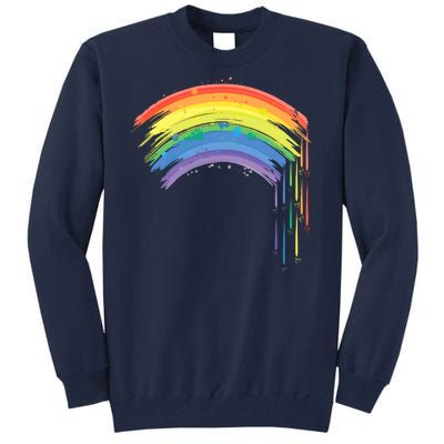 Cute Painted Watercolor Rainbow And Hearts Tall Sweatshirt