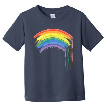 Cute Painted Watercolor Rainbow And Hearts Toddler T-Shirt
